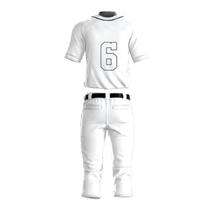 New Arrival Men's <b>Baseball</b> Uniform High Quality Button Plain Unisex Solid Color <b>Set</b> Breathable Customization Options - Product Image 3