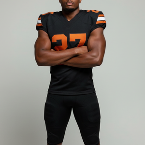 Maillots de football américain personnalisés OEM de haute qualité 2026 avec nom et numéro d'équipe, uniformes de football pour jeunes, shorts antibactériens - Product Image 1