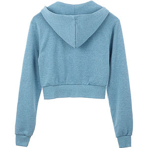 เสื้อฮู้ดกันหนาวของผู้หญิงเสื้อฮู้ดกันหนาวแบบสั้นผ้าถัก - Product Image 2