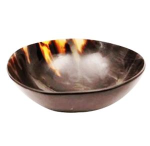 Natural Buffalo Horn Rustic Modern Oval Round Shapes Horn Dish Shaving Made In India - Product Image 1
