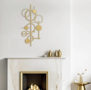 Professionnel créatif or métal décoration murale intérieur extérieur tenture hôtel restaurant maison salon chambre décoratif - Product Image 2