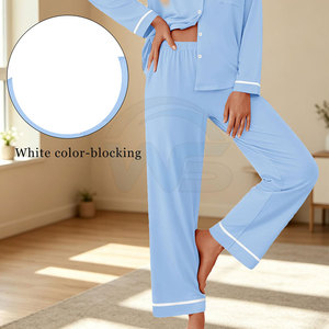 Pyjama décontracté pour femme, ensemble de nuit confortable, personnalisable en couleur, pour la maison, le repos, le sommeil et l'usage quotidien - Product Image 4