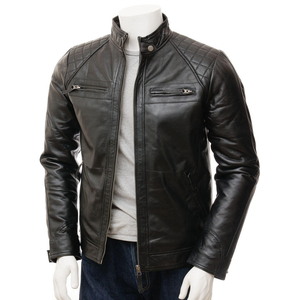 Chaqueta de Invierno Personalizada para Hombre, Estilo Hip Hop Urbano, de Lona, con Bordado Frontal, Impermeable y Cortavientos, Color Negro - Product Image 1