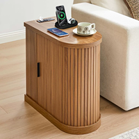 Table basse en bois sur mesure avec compartiments de rangement dissimulés à fermeture éclair, design moderne pour l'organisation du salon, de la salle à manger et de la chambre.