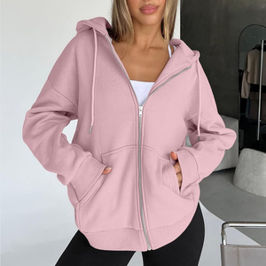 Sudaderas con cremallera para mujer de moda con etiqueta personalizada bordado Impresión de logotipo y marca para clubes o uso en el gimnasio - Product Image 3