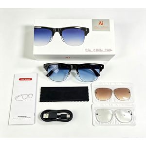 Lunettes Intelligentes IA avec Caméra HD 8MP, Vidéo 4K, Recharge Magnétique, Contrôle par Application et Assistant Vocal pour Usage Quotidien - Product Image 1