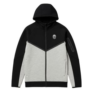 Ensemble de survêtement pour homme, veste à capuche zippée et pantalon de jogging en polaire technique, deux tons, vêtements de sport pour l'entraînement - Product Image 3