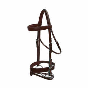 Bride de cheval en cuir fantaisie avec forme anatomique et bride de cheval en cuir réglable rembourrée en gros en cuir véritable - Product Image 5