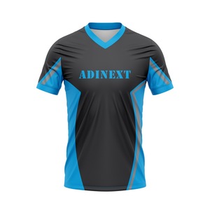 T-shirt col V uni brodé en coton avec impression personnalisée avec logo pour femmes vente en gros - Product Image 5