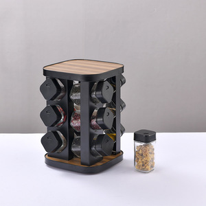 Juego de estante de almacenamiento de especias de cocina con botella giratoria organizador de tarros de especias estante de condimentos de acero inoxidable - Product Image 6