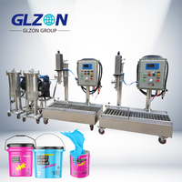 Machine de remplissage de peinture semi-automatique, équipement de remplissage de peinture, machine de remplissage de bidons de peinture, machine de remplissage de gallons