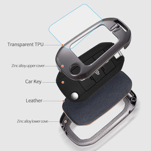 Housse de clé de voiture en alliage de Zinc pour Citroen C8 C4 <span class=keywords><strong>C5</strong></span> C3 C6 pour Peugeot 2008 3008 5008 308 508 407 207 coque Fob Holder Protector - Product Image 4