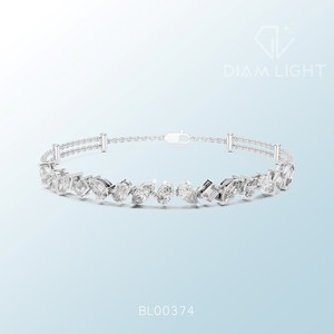 Pulsera de Clúster Personalizada con Esmeralda Talla Marquesa, Pera y Diamante Talla Ovalada, Certificado IGI, Joyería Fina Elegante Elaborada con Perfección - Product Image 5