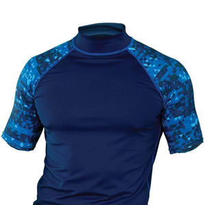 Rashguard en Spandex et Polyester Sublimé pour Adulte, Manches Courtes, Col Rond, Antibactérien, Séchage Rapide, Respirant, UPF50+, Surf, Homme - Product Image 3