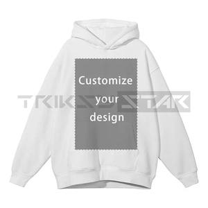 Sweat à capuche Harajuku personnalisé pour hommes pull Hip Hop surdimensionné HD DTG impression Vintage sweats à capuche lavés 100% coton automne - Product Image 5