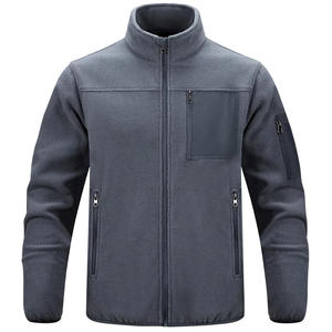 Vêtements d'hiver surdimensionnés personnalisés pour hommes Manteau chaud couleur Fermeture éclair complète Veste polaire extérieure super douce - Product Image 5