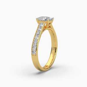 Bague de fiançailles en diamant Moissanite taille ovale au design unique Anniversaire de mariage à la mode et cadeau de fête disponible au prix d'exportation - Product Image 2
