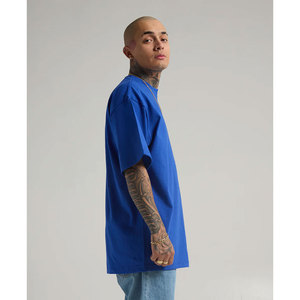 Color sólido gimnasio correr deporte ropa camiseta de gran tamaño suelta algodón camisa hombres Hip Hop manga corta culturismo músculo camiseta - Product Image 3