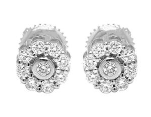 Boucles d'oreilles en argent sterling 925 avec diamants cloutés de luxe en moissanite personnalisée - Product Image 1