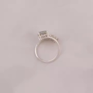 Anillo de CVD de diamante cultivado en laboratorio, anillo de propuesta de oro blanco sólido de 14 quilates, 2 unidades únicas a la moda para mujer - Product Image 5