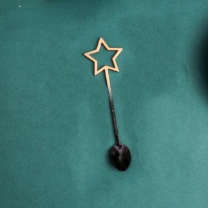 Cuillère à café étoile en métal de haute qualité avec poignée cuillère à remuer but cadeau à bas prix - Product Image 2