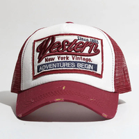 Gorra Trucker Unisex de Lona y Malla de 5 Paneles Estilo Hip Hop con Bordado de Terciopelo y Estampado Puff, Estilo Casual para Ciclismo, Tejido Común