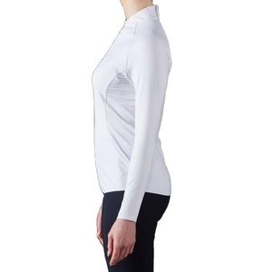 Duradero algodón poliéster cremallera invierno manga larga montar a caballo Base capa mostrar camisas mujeres secado rápido Rosa personalizable - Product Image 4