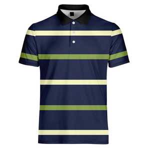 Chemise de golf personnalisée pour homme, anti-plis, tricotée, entièrement imprimée, respirante, séchage rapide, haute qualité - Product Image 1