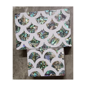 Luxury Modern Rectangle Shape Indian MDF Jewelry Box with <b>Mother</b> of Pearl Bone Inlay for Gifts - Product Image 4