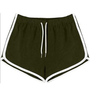 Shorts pour femmes en gros, service OEM personnalisable, taille haute élastique, lavage clair, tissu en maille 100% coton, séchage rapide, respirant - Product Image 3