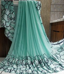 Blouse Saree en Georgette Douce et Satin Sans Plis pour Tenue de Soirée Formelle - Product Image 6