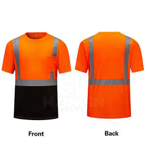 OEM personalizado de alta visibilidad reflectante a prueba de fuego de secado rápido transpirable impermeable seguridad camisetas 100% poliéster ropa de trabajo - Product Image 4