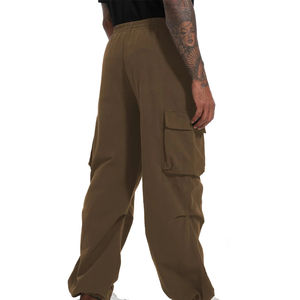 Pantalon cargo, collection hiver, nouveau pantalon décontracté slim fit, couleur unie simple, taille jeune, respirant, style bas, devant - Product Image 2