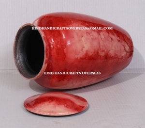 High Quality Red Premium Aluminum & Brass Cremation <b>Urns</b> American Style <b>Urn</b> <b>for</b> Human <b>Ashes</b> Storage From India <b>for</b> Funerals - Product Image 4
