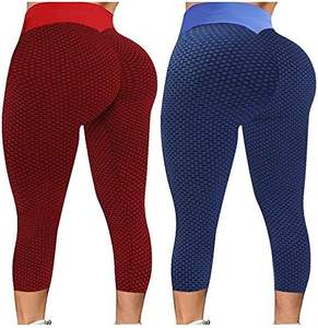 Personnalisé Respirant Beurre Doux Booty Tricoté Coton Taille Haute Athlétique Gym Scrunch Butt Yoga Femmes Leggings - Product Image 2
