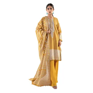 カスタムインドとパキスタンの服の冬のドレスレディース芝生軽量カジュアルな女性のスーツ