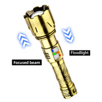 Lampe torche super puissante Golden Dragon rechargeable, longue portée, réflecteur, laser blanc, lampe torche tactique, Linterna
