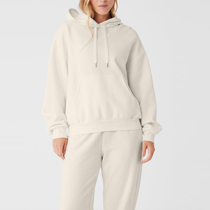 Sweat-shirts coréens en coton à manches longues pour femmes, personnalisables avec logo OEM, vente en gros, mode unie, vêtements d'hiver avec positionnement frontal - Product Image 6