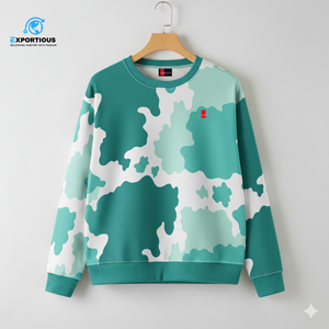 Pull en molleton 100% coton respirant à imprimé vache, couleur contrastée personnalisée, streetwear avec logo - Product Image 5