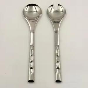 Ensemble de saladiers de luxe en acier inoxydable avec manche en résine, écologique, compatible lave-vaisselle, pour la maison, les restaurants et les mariages - Product Image 2