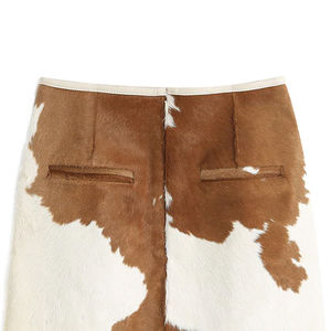 Jupe en cuir de vachette pour femmes Nouvelle arrivée Meilleure qualité Style décontracté Toutes tailles Jupes de mode populaires - Product Image 4