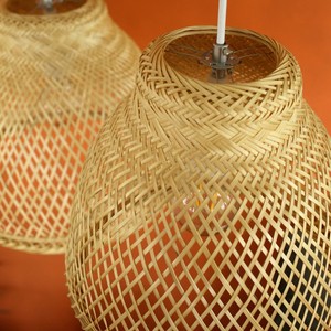 Tienphong, venta al por mayor, 2025, campana de bambú grande tejida a mano, pantalla colgante Wabi Sabi para luz colgante en sala de estar, cocina - Product Image 5