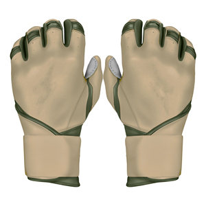 Gants de frappe de baseball professionnels en cuir Cabretta, manchette longue, antidérapants, pour joueurs LBBG-0025 - Product Image 1