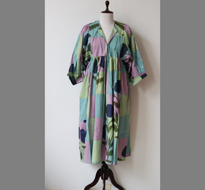 Vestido Floral de Verano para Mujer, Casual, Hasta la Rodilla, Estilo Bohemio, Tejido, Ecológico, Estampado a Mano - Product Image 1