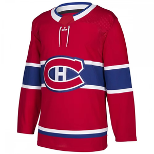Maillot de hockey sur glace professionnel, vert, étoile rouge, bleu, noir, logo d'équipe cousu, nom et numéro personnalisés, uniforme d'entraînement sportif - Product Image 3