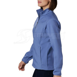 Fashion <b>Lightweight</b> Breathable High Quality <b>Women</b> Softshell Windbreaker <b>Jackets</b> with Zip Stand Collar - Product Image 5