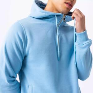 Conjunto de sudadera y pantalones cortos para hombre, Sudadera con capucha de manga larga y estampado de Color liso - Product Image 5