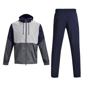 Conjunto de Chaqueta Cortavientos con Capucha y Pantalones Deportivos, Estampado Ecológico de Invierno, Ligero, Transpirable, Informal y Deportivo - Product Image 1