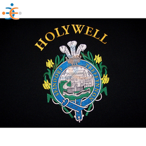 Customized Hand Embroidered Flag <b>Banner</b> Pennants Wholesale Golden Fringe Patches Custom Embroidered Flags <b>Banners</b> - Product Image 6