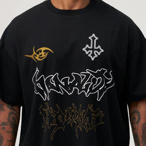 Vente en gros de t-shirt Streetwear | T-shirt surdimensionné avec logo personnalisé | Fabricant de chemise en coton décontracté Hip Hop OEM - Product Image 4